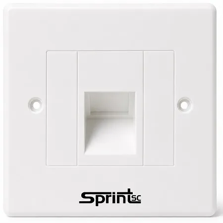 [Sprint Premium] SprintSc, Angular Single face plates , U1  Angled 1-Port 86X86mm (3.38" x 3.38") faceplate (SS2051UA1)