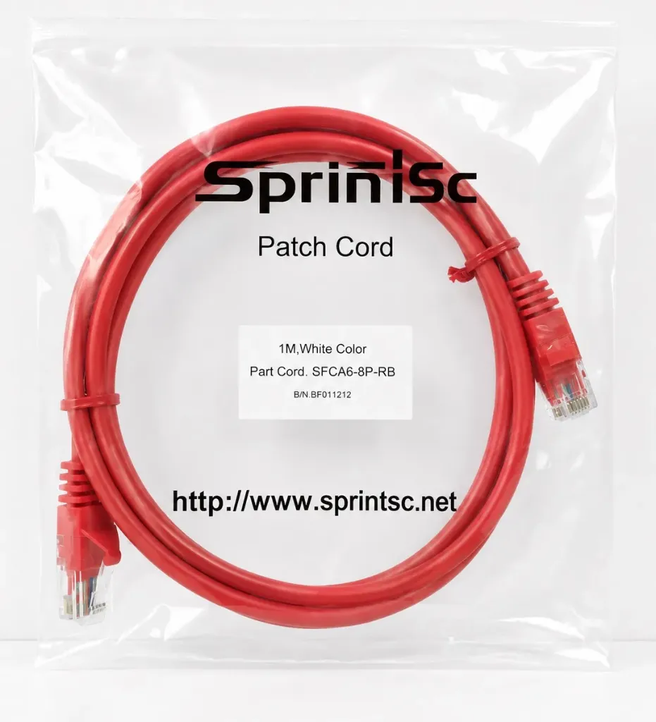 SprintSc, Cat.6 UTP Patch Cord 1M, Red (SFCA68P1MRB)
