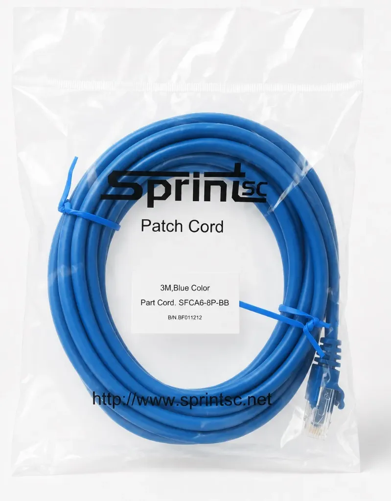 SprintSc, Cat.6 UTP Patch Cord 3M, Blue (SFCA68P3MBB)