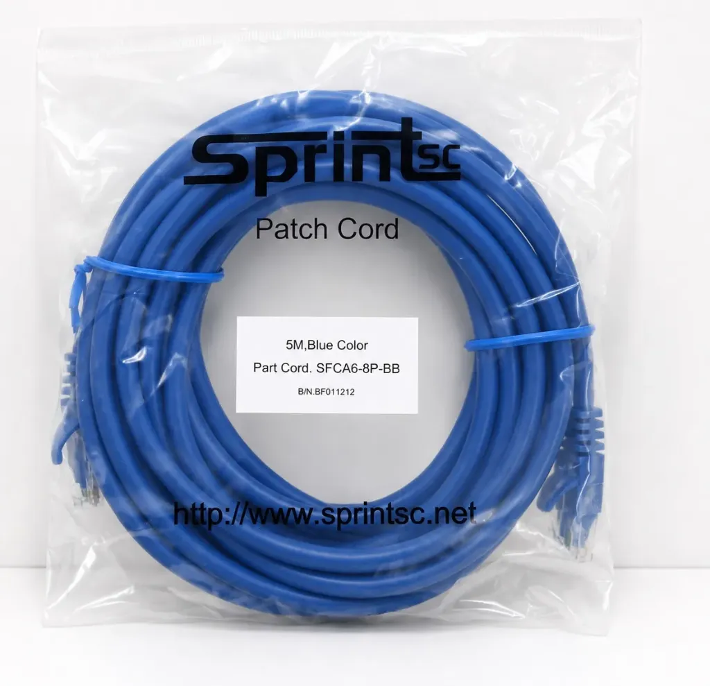 SprintSc, Cat.6 UTP Patch Cord 5M, Blue (SFCA68P05MBB)