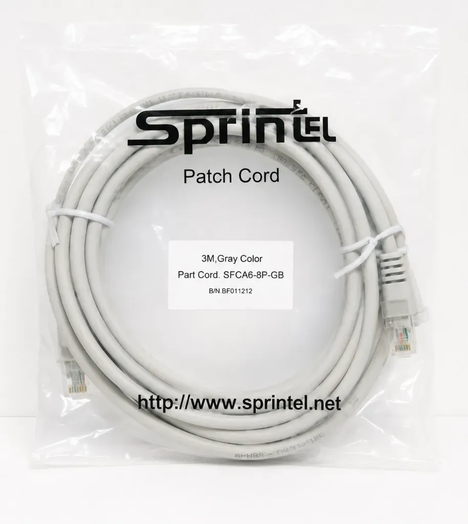 Sprintsc, Cat.6 UTP Patch Cord 3M, Grey (SFCA68P3MGB)