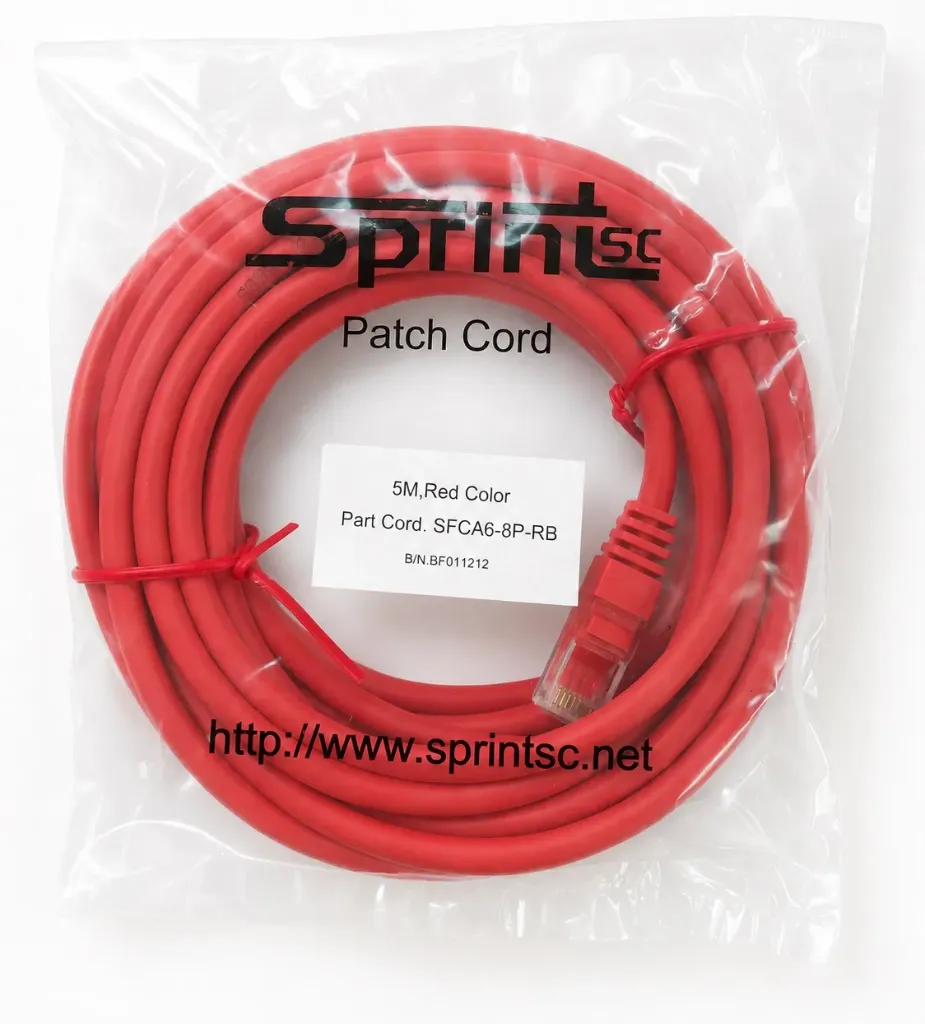 SprintSc, Cat.6 UTP Patch Cord 5M, RED (SFCA68P05MRB)