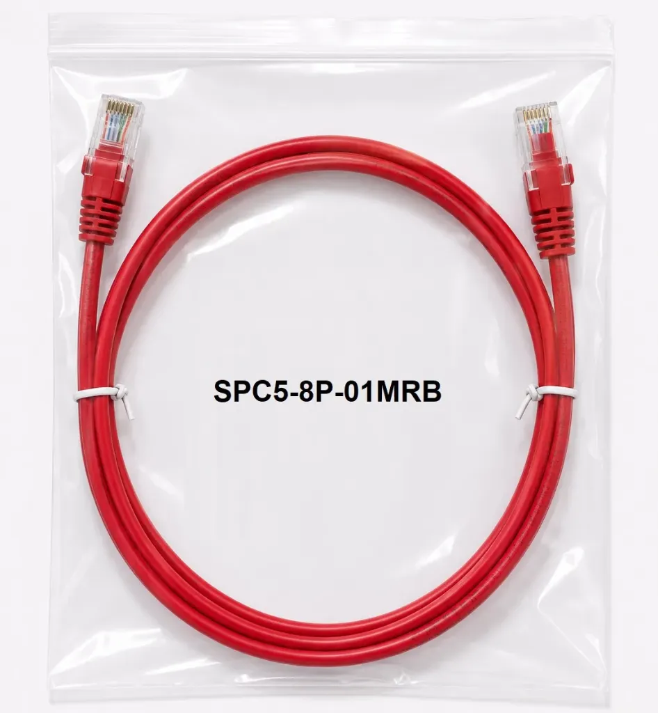 SprintSc, Cat.5E UTP Patch Cord 01M, Red (SPC58P01MRB)