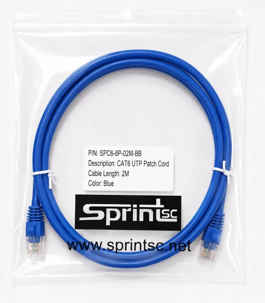 SprintSc, Cat.6 UTP Patch Cord 02m, Blue (SPC68P02MBB )