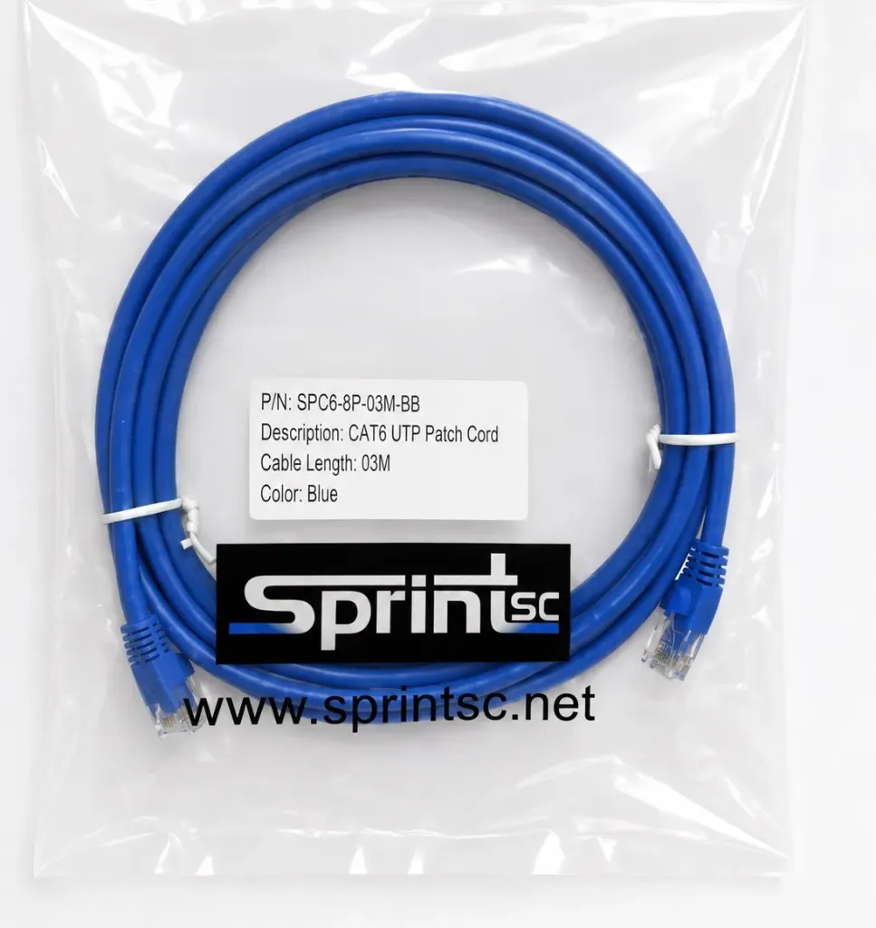 SprintSc, Cat.6 UTP Patch Cord 03m, Blue (SPC68P03MBB)