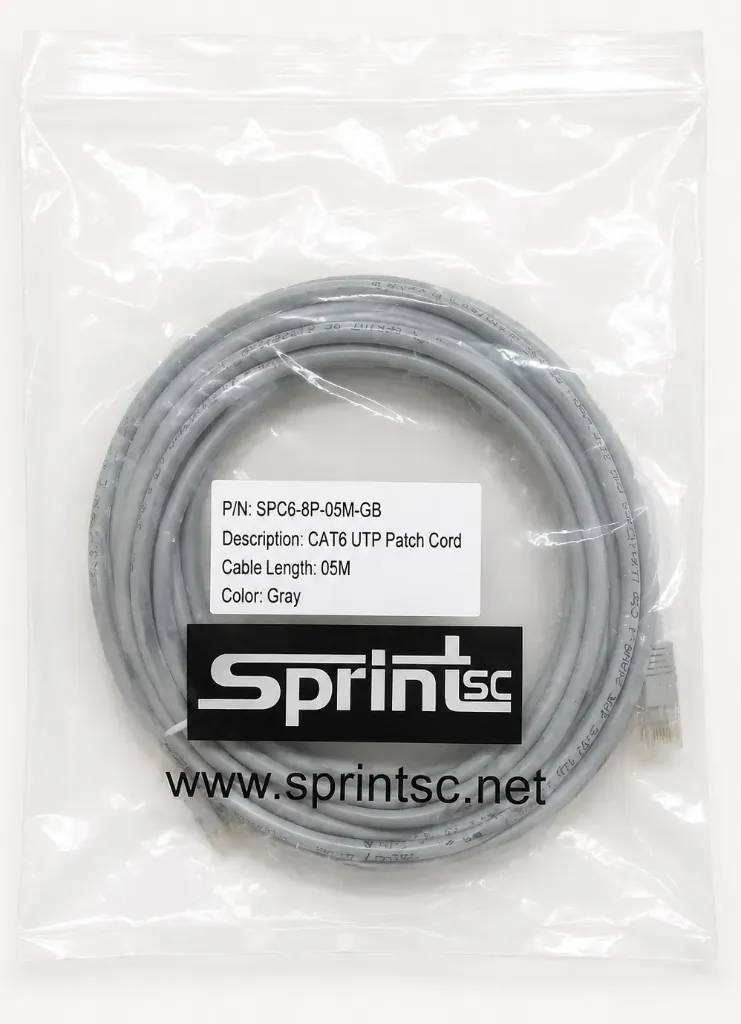 SprintSc, Cat.6 UTP Patch Cord 05m, Grey (SPC68P05MGB)