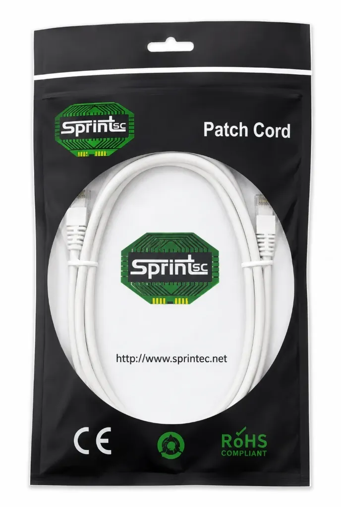 SprintSc, Cat.6A U/FTP Patch Cord, 10 Gigabit, Stranded 26AWG 4P PVC, 02M Grey (SHCF68P02MG)