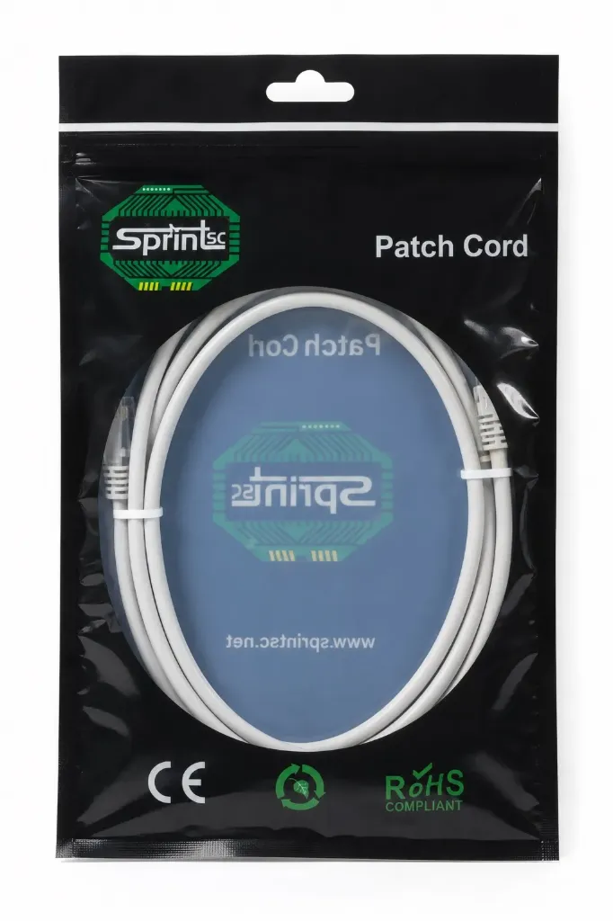 SprintSc, Cat.6A S/FTP Patch Cord, 10 Gigabit, Stranded 26AWG 4P LSZH, 02M Grey (SHCSL6A8P02MG)