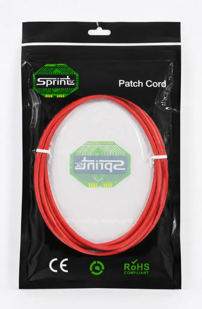 SprintSc, Cat.6A S/FTP Patch Cord, 10 Gigabit, Stranded 26AWG 4P LSZH, 02M Red (SHCSL6A8P02MR)