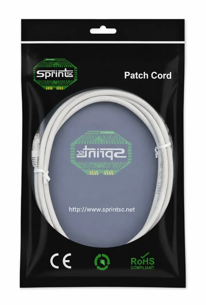 SprintSc, Cat.6A, U/UTP Patch Cord, 10 Gigabit, Stranded 24AWG 4P, 01M Grey (SHCU6A8P01MG)