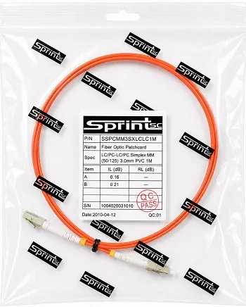 [Sprint Premium] SprintSc, Fiber Patch Cord, LC-LC, 1M, 3.0mm Multimode 50/125um Simplex PVC (SSPCMM3SXLCLC1M)