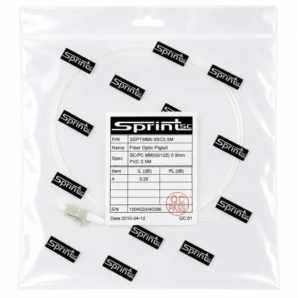 [Sprint Premium] SprintSc, Fiber Patch Cord, SC, 0.5M, 0.9 mm MM, PVC (SSPTMM0.9SC0.5M)