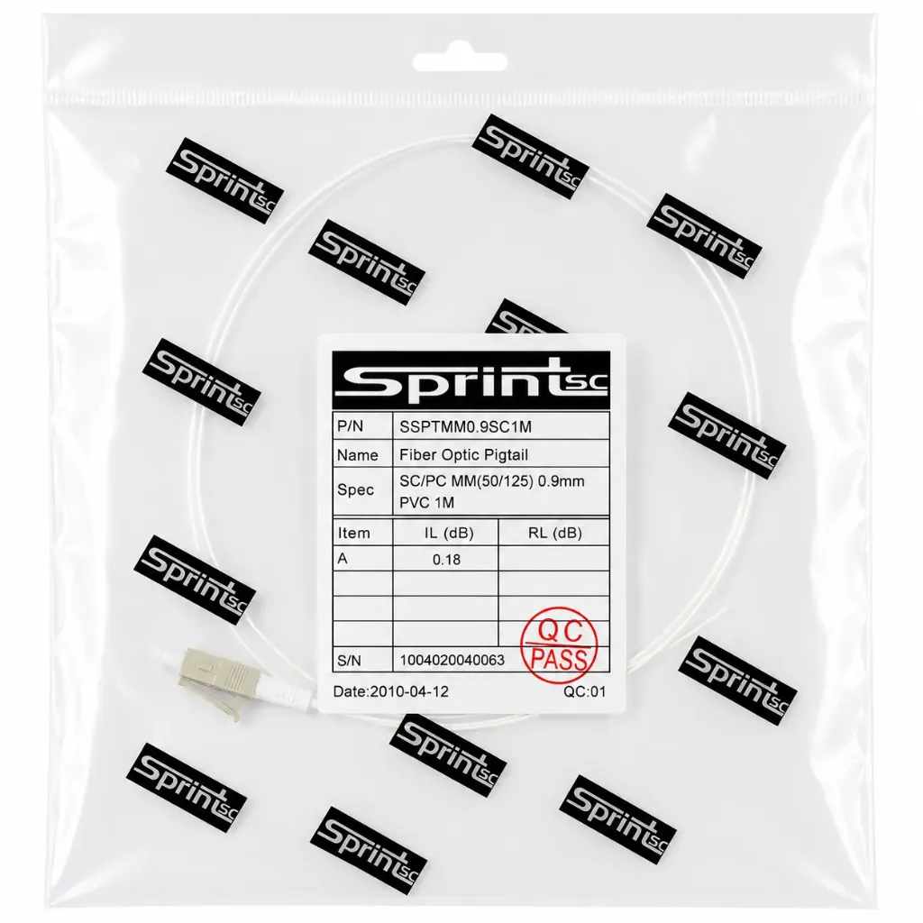 [Sprint Premium] SprintSc, Fiber Patch Cord,  SC, 1M, 0.9 mm MM, PVC (SSPTMM0.9SC1M)
