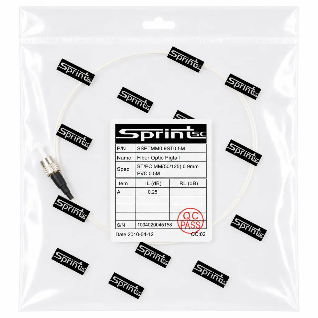 [Sprint Premium] SprintSc, Fiber Patch Cord,  ST, 0.5 M 0.9 mm MM, PVC (SSPTMM0.9ST0.5M)