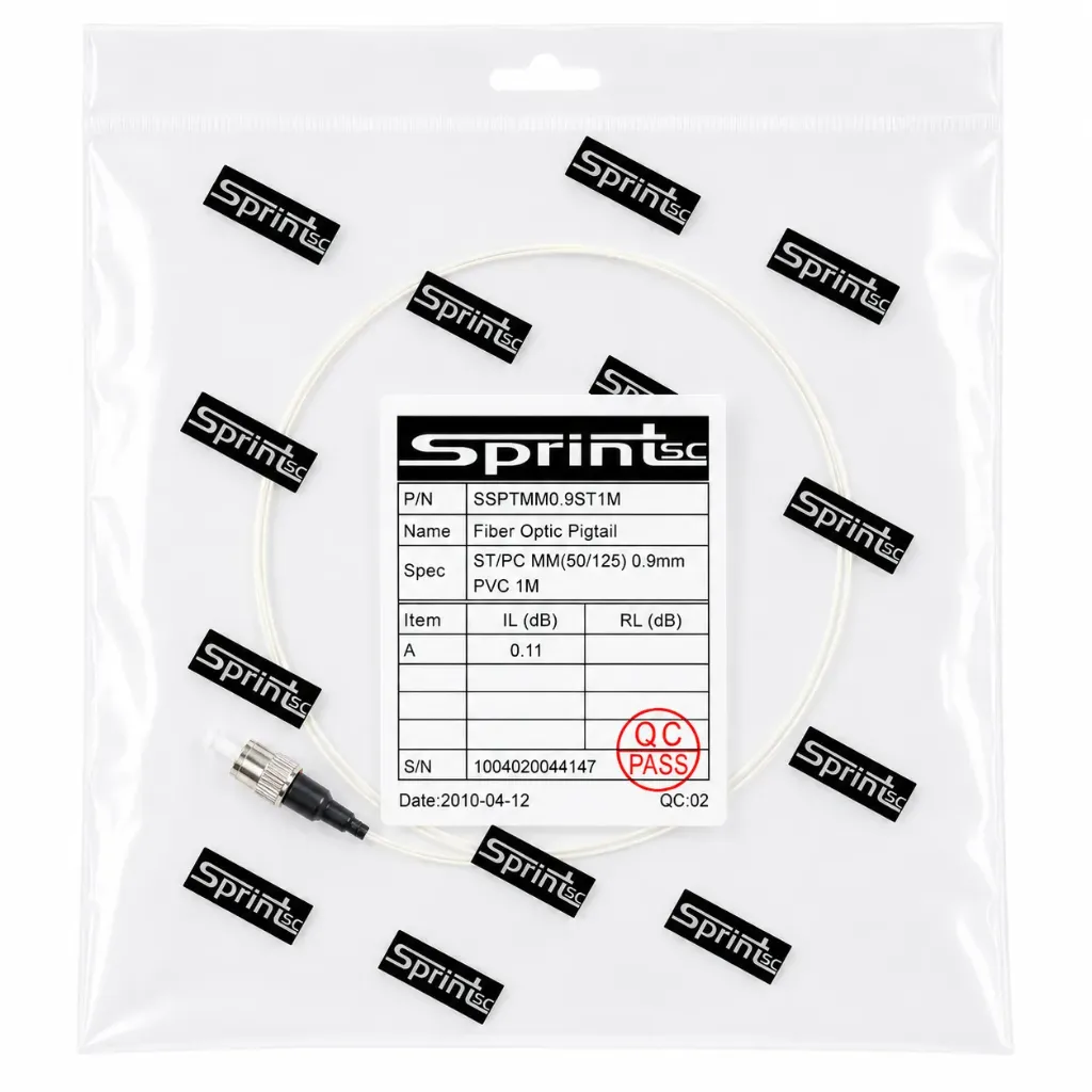 SprintSc, Fiber Patch Cord, ST, 1M 0.9 mm MM, PVC (SSPTMM0.9ST1M)