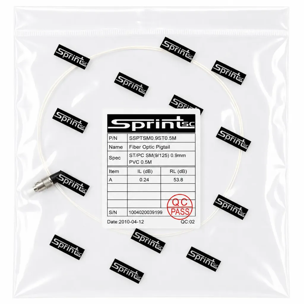 [Sprint Premium] SprintSc, Fiber Patch Cord, ST, 0.5M 0.9 mm SM, PVC (SSPTSM0.9ST0.5M)