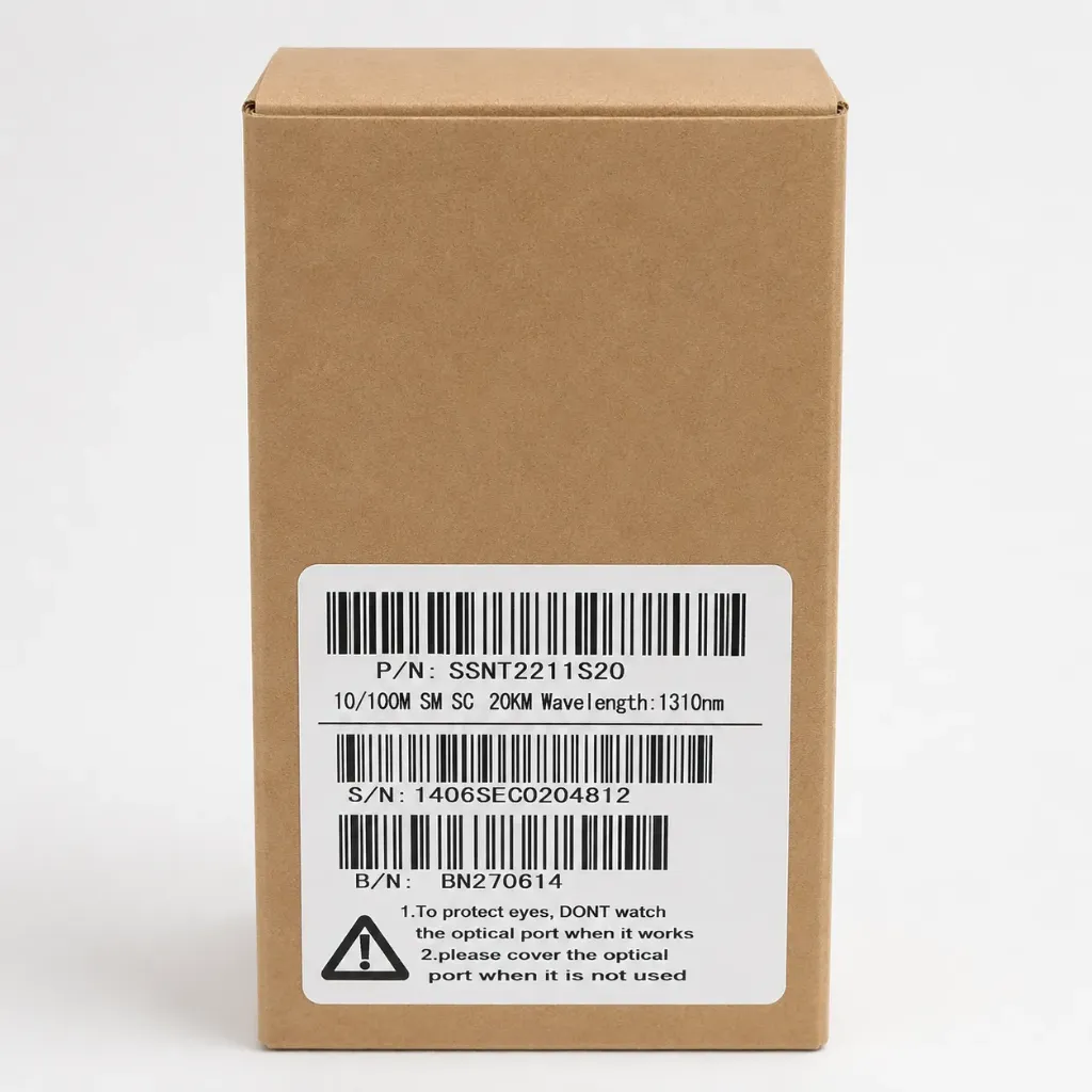 SprintSc, Fiber Optics Media Convertor, 10/100M,Single Mode,Dual Fiber,20KM (SSNT2211S20)