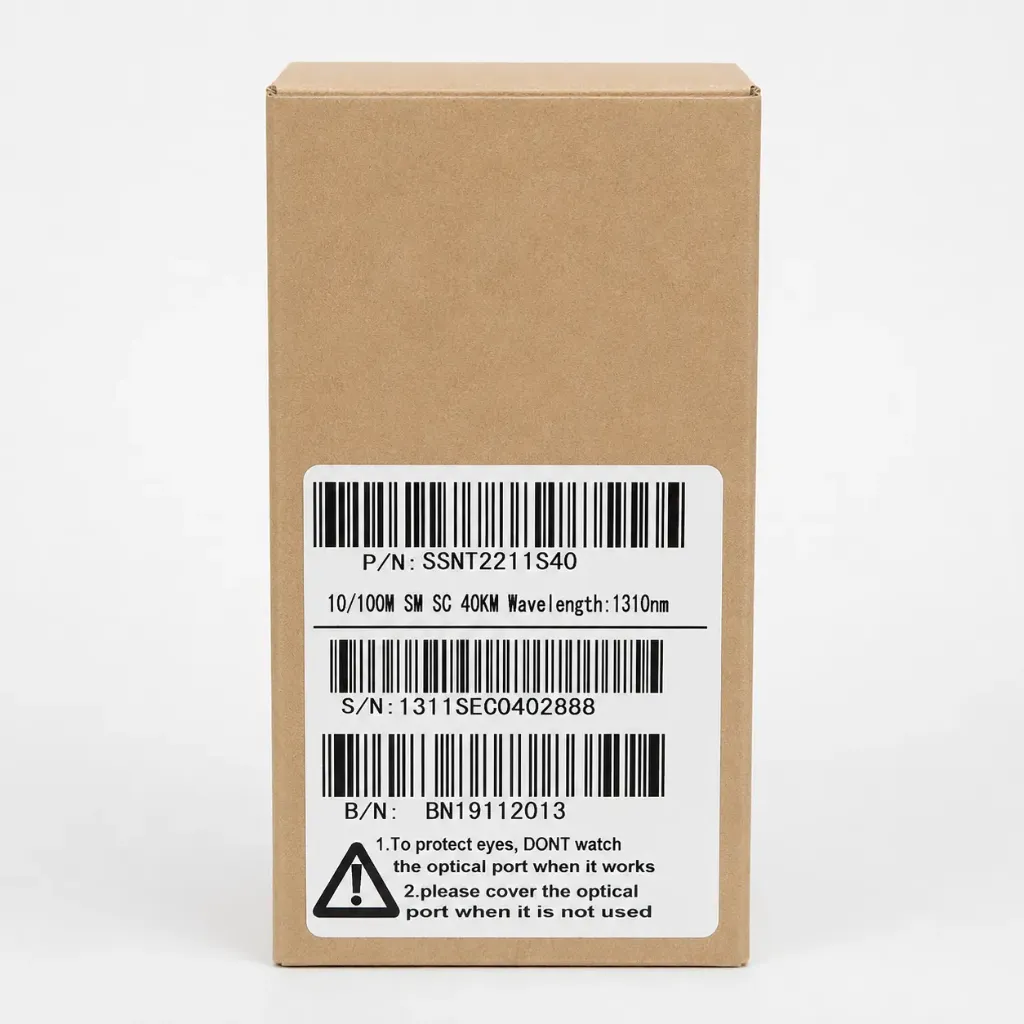 SprintSc, Fiber Optics Media Convertor, 10/100M, Single Mode, 40KM, SC Connector (SSNT2211S40)