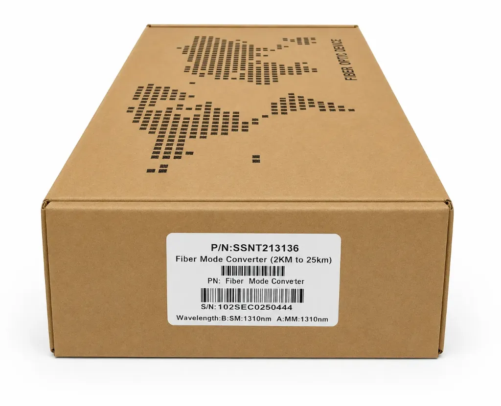 SprintSc, Fiber Optics Media Convertor, 100M, Single mode-25km-1310nm to multi-mode-2km-850(1310)nm, SC, standalone, external power adaptor (SSNT213136)