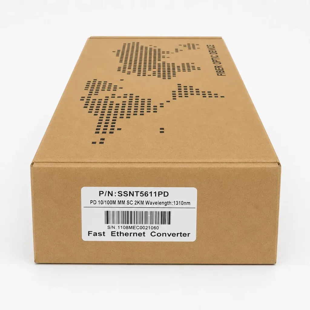 [Sprint Premium] SprintSc, Fiber Optics Media Convertor,  10/100M (Powered Device) PoE Media Converter, MM, SC, 2KM (SSNT5611PD)