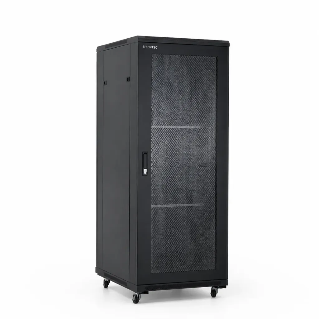 [Sprint Premium] SprintSc, 37U 600X800MM, Free Standing Rack,   Flat pack - Black (SWFSNC6837U)