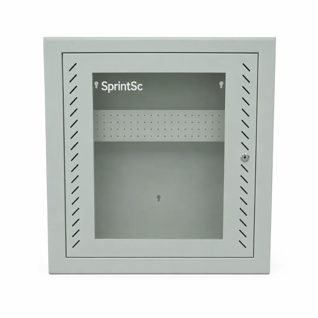[Sprint Premium] SprintSc, 12U FTTH 600X150MM, Recessed Wall Rack - Flat pack - Black (SWWMH61512U)