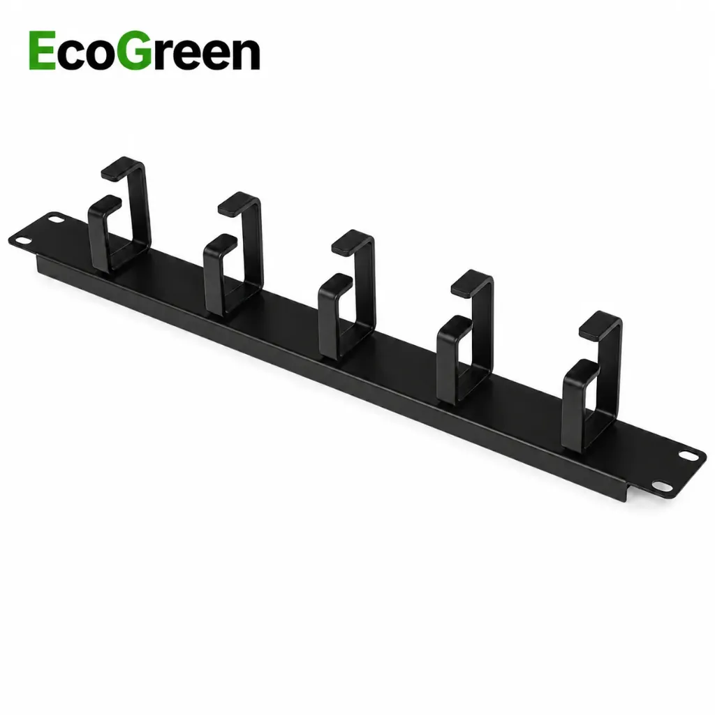 Ecogreen, 1U Cable Manager, for 19" Rack, Horizontal Rack, Black (EGACM1U)