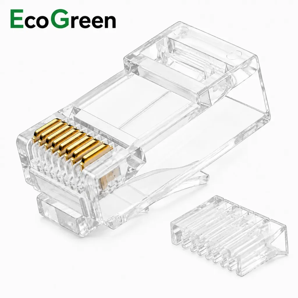 [Sprint Premium] EcoGreen, Cat6A, UTP RJ45 Connectors, 2-Piece RJ45 Ends Cable (10pcs Pack) (EGAC6R2P)
