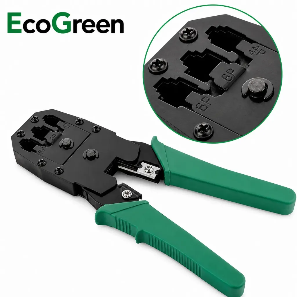 Ecogreen,  Rj45, Rj11 Rj12 Wire Cable Crimper Crimp Pc Network Tool (EGACNT_3)