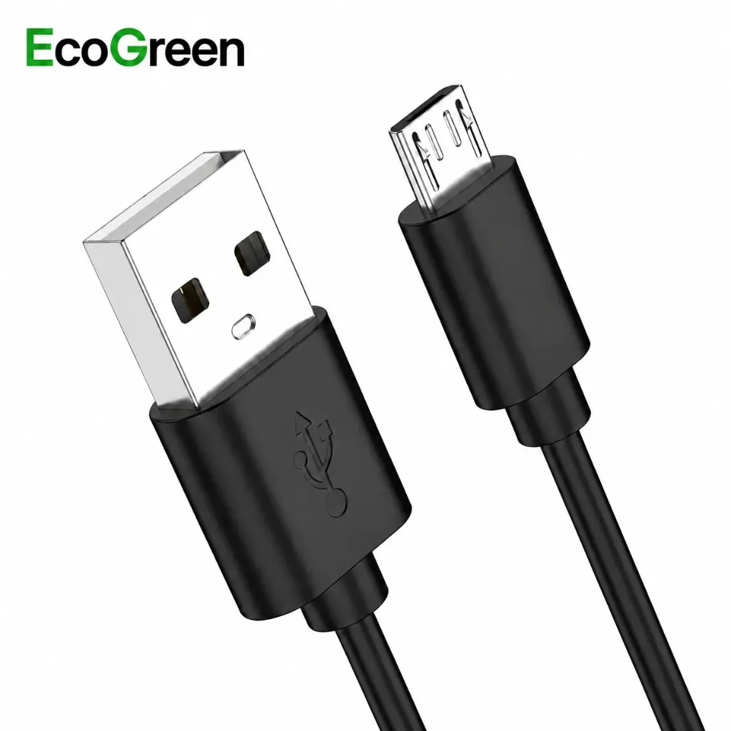 Ecogreen, Data Cable, Usb 2.0 A-Male To Micro B Cable, 3feet, Black  (3pc Pack) (EGADC1M)