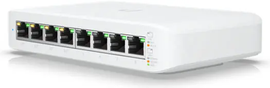 Ubiquiti Networks UniFi Lite 8-Port Gigabit PoE+ Compliant Managed Switch, 52W Power Budget, 8 Gb/s Switching, 4 x PoE+, 8 x Gigabit ETH, Supports UniFi Network Controller, White | USW-Lite-8-PoE