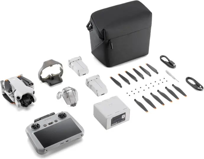 DJI Mini 4 Pro Fly More Combo Plus (DJI RC 2), 1/1.3" CMOS Sensor, ActiveTrack 360° Technology, Two-Way Charging Hub, 3x Intelligent Flight Battery Plus, Type-C to Type-C PD Cable | MT4MFVD