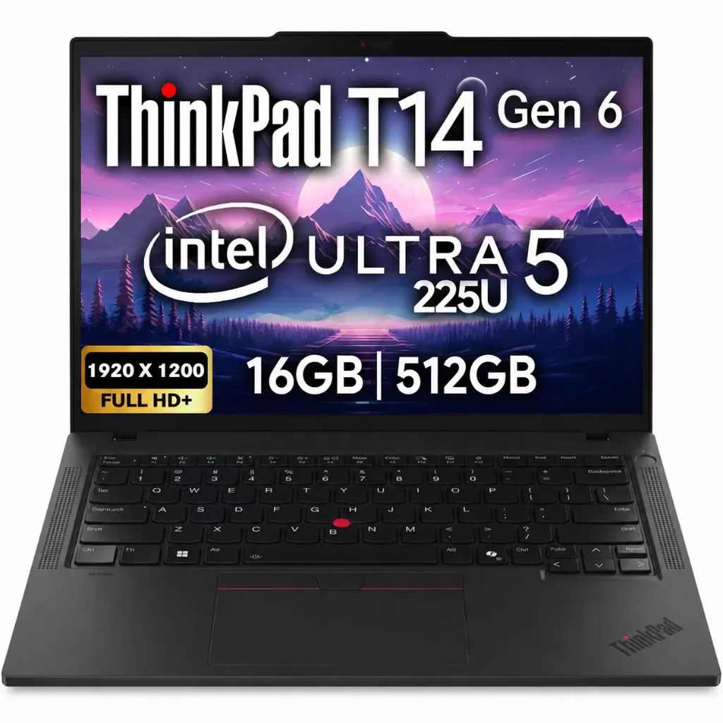 [T14 G6] Lenovo ThinkPad T14 Gen 6, Ultra 5 225U, 16GB DDR5, 512GB SSD, 14" WUXGA IPS Touch Display, Dos, 21QDS41W00