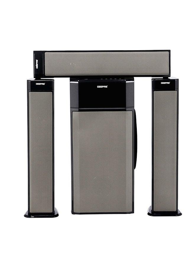 3.1 Ch Multimedia Speaker System, Remote Control, | Booming Bass | USB, Bluetooth, FM Radio And Multiple Device Inputs | LED Display | RGB Light | Equalizers GMS8522 Black