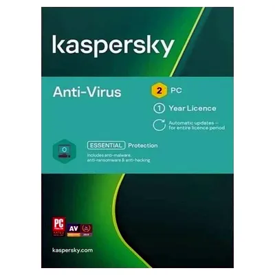 Kaspersky Antivirus 2021 - 2 Users (1 Year) I Digital Download