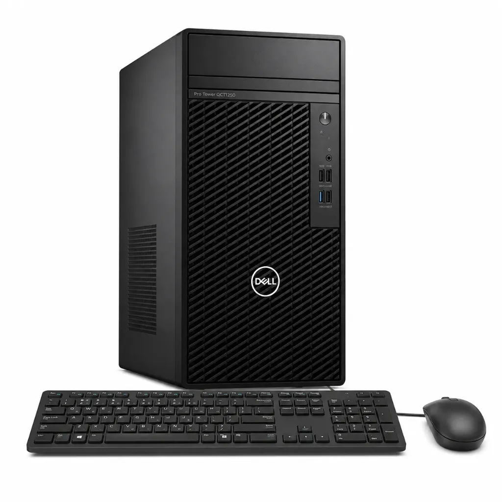 [TOWER QCT1250] Dell PRO Tower QCT1250, Core i7-14700, 8GB Ram, 512GB SSD, Dos,  English/Arabic_KB+Mouse Black