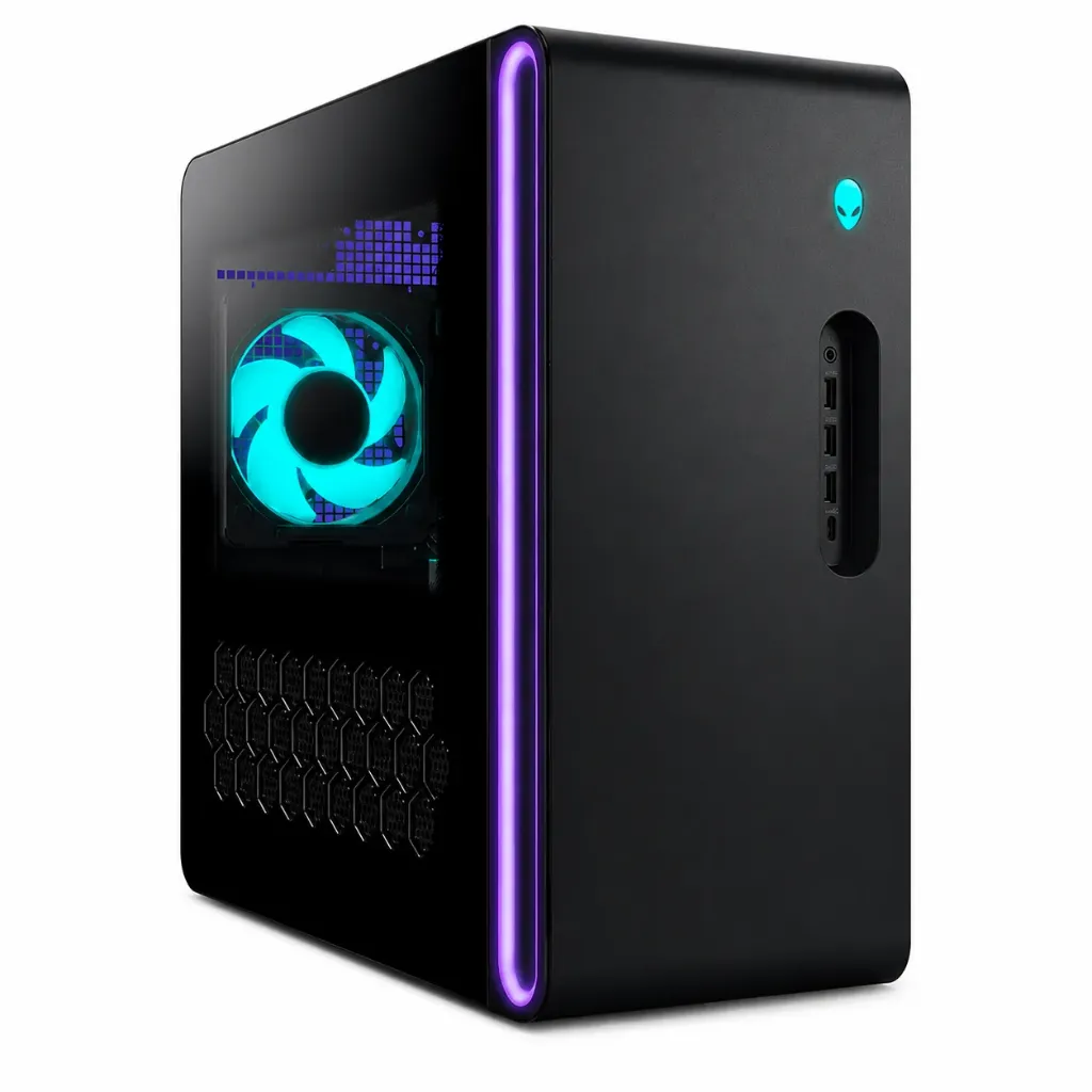 [ALIENWARE AURORA] Dell Alienware Aurora, ACT1250, Ultra 9-285K, 32GB Ram, 1TB SSD, RTX 5070Ti 16GB, Window 11 English_Kb&Mouse Black, Desktop
