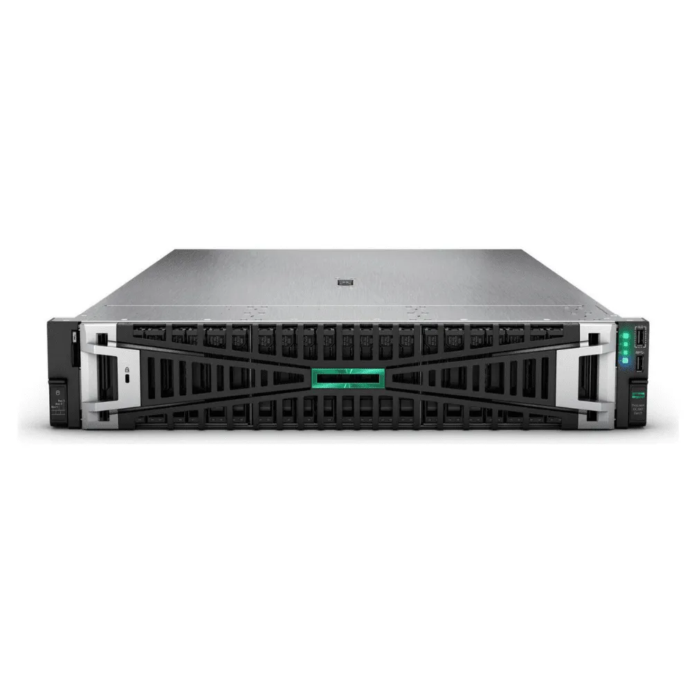 HPE ProLiant DL380 Gen11, 2x Xeon Gold 6442Y, 1TB DDR5 (16x64GB), 5x2.4TB SAS RAID5, 2x480GB boot RAID1, 25GbE