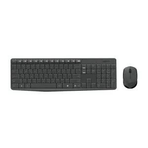[LOGITECH MK235] Logitech MK235, Wireless Keyboard and Mouse Combo, 2.4 GHz Wireless with USB-Receiver, Wireless Mouse,Black