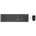 Lenovo 100, Wireless Combo Keyboard & Mouse, 1000 DPI Mouse Optical Sensor USB English Arabic Keyboard Black