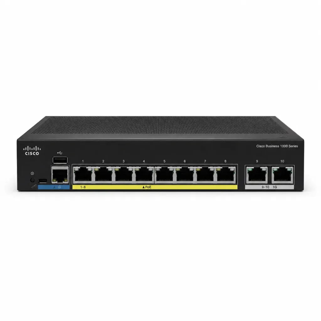 Cisco Network Switch, C1000-8P-2G-L, 8 Ports with 2x 1g uplinks