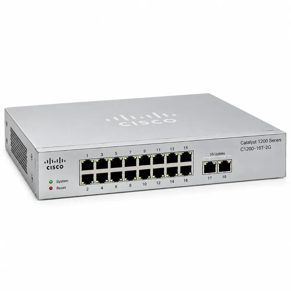 Cisco Network Switch, C1200-16T-2G, 16 Ports with 2x 1g uplinks