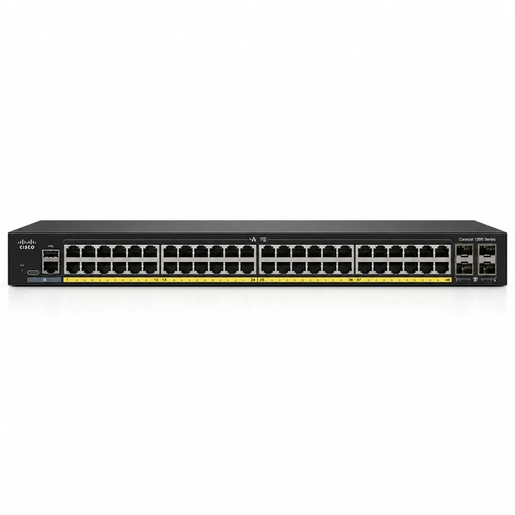 Cisco Network Switch, C1200-48P-4G, 48 Ports with 4x 1g uplinks,