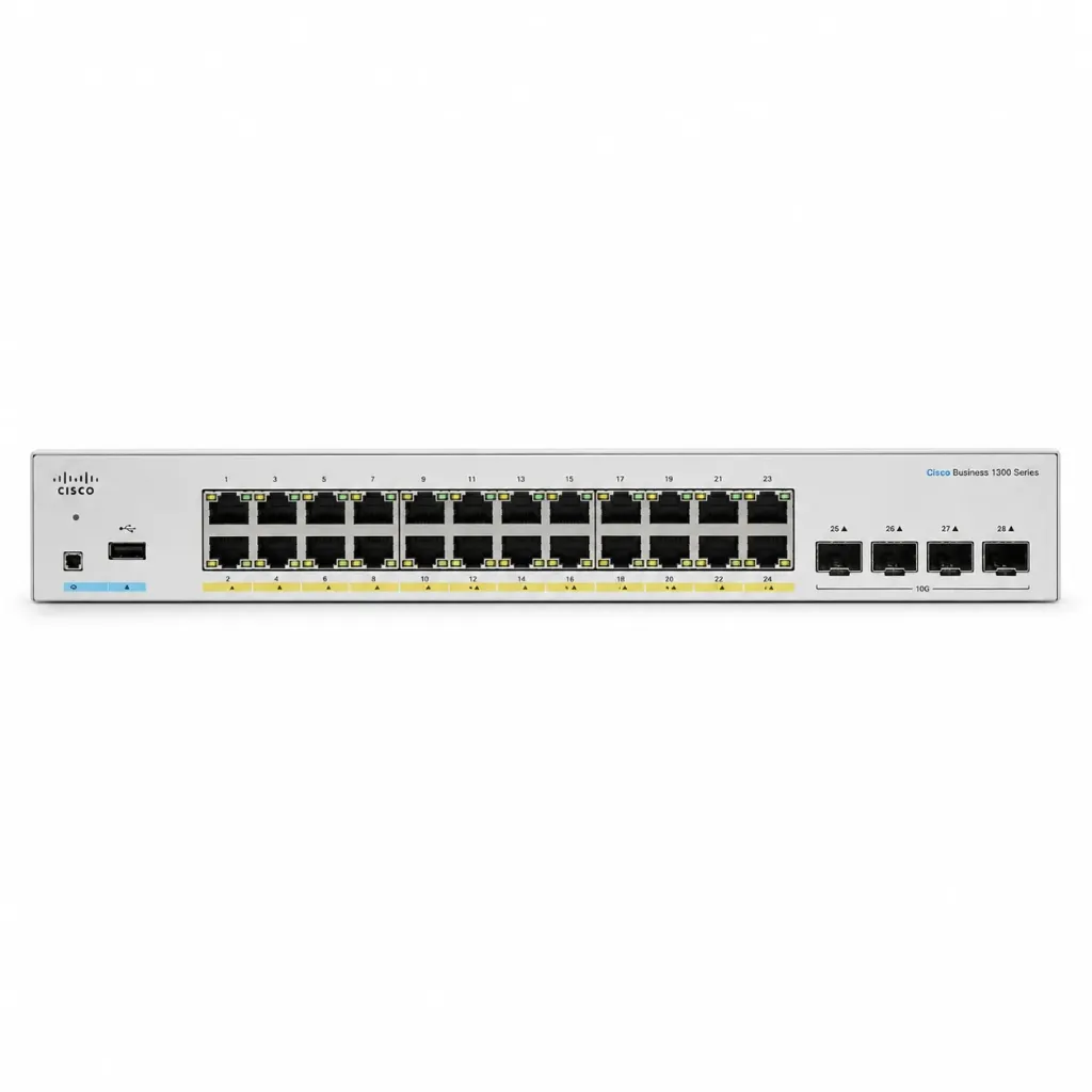 Cisco Network Switch, C1300-24T-4X, 24 Ports with 4x 10g sfp+ uplinks