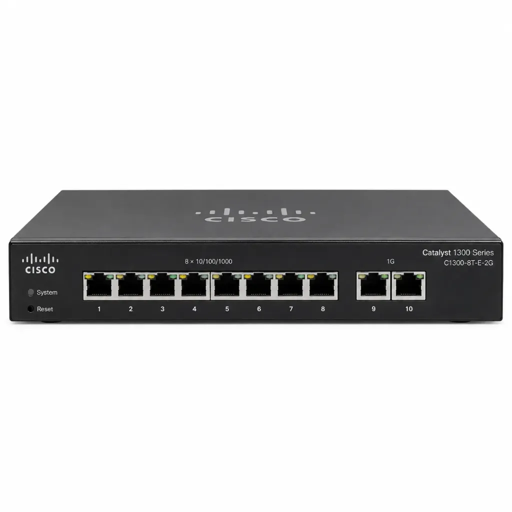 Cisco Network Switch, C1300-8T-E-2G, 8 Ports with 2x 1g uplinks