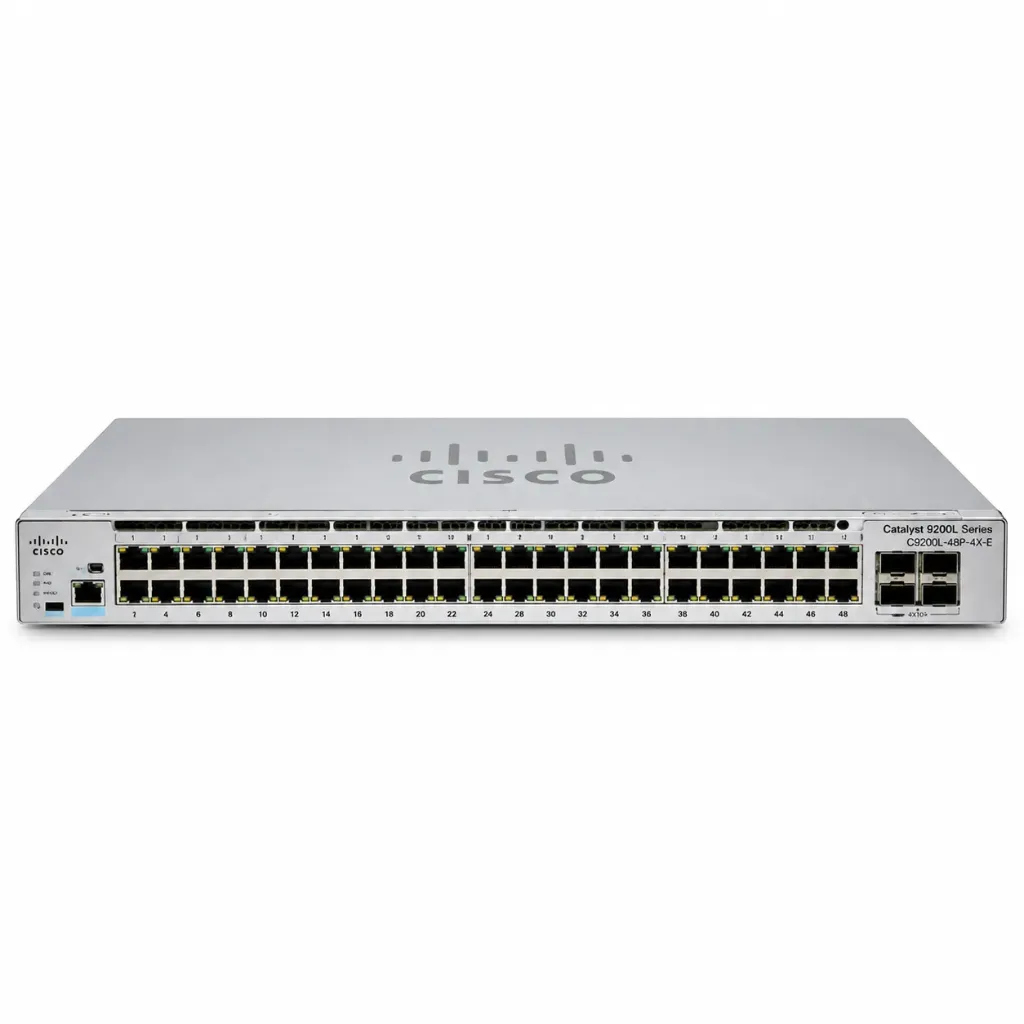Cisco Network Switch, C9200L-48P-4X-E, 48 Ports with 4x 10g sfp+ uplinks