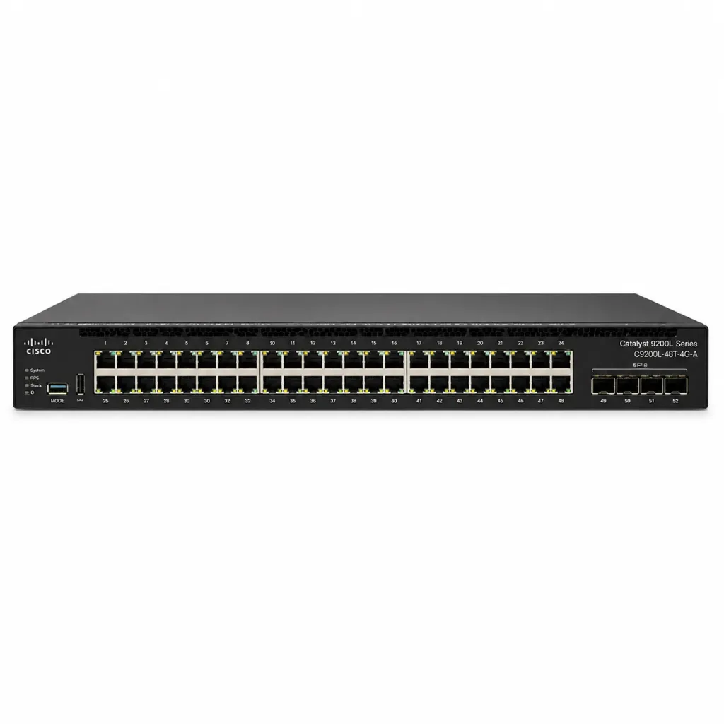 Cisco Network Switch, C9200L-48T-4G-A, 48 Ports with 4x 1g uplinks