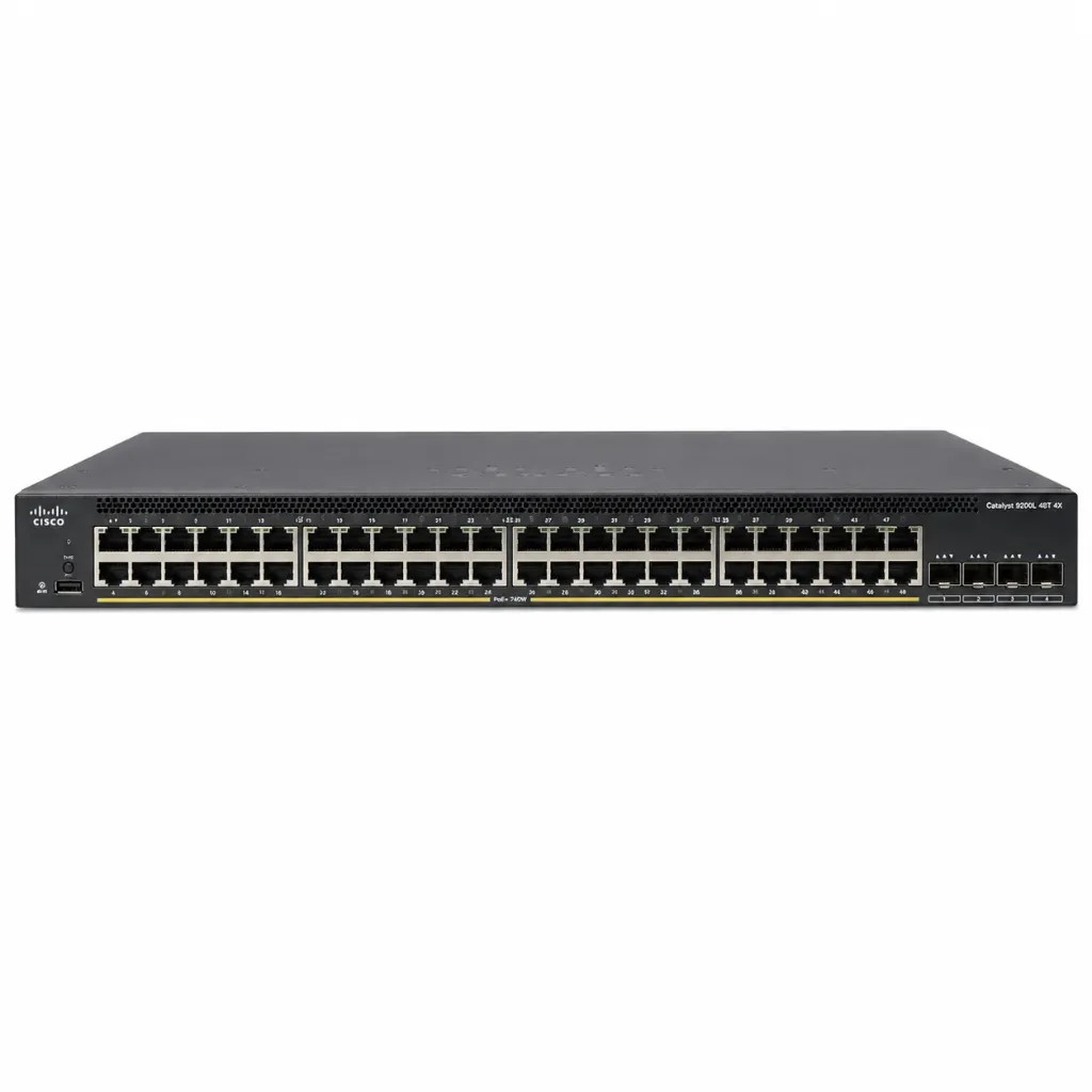 Cisco Network Switch, C9200L-48T-4X-A, 48 Ports with 4x 10g sfp+ uplinks