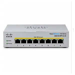 [CBS110-8PP-D-UK] Cisco Network Switch, CBS110-8PP-D-UK, 8 Ports