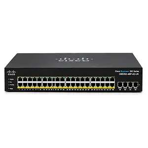 Cisco Network Switch, CBS350-48P-4G-UK, 48 Ports with 4x 1g uplinks